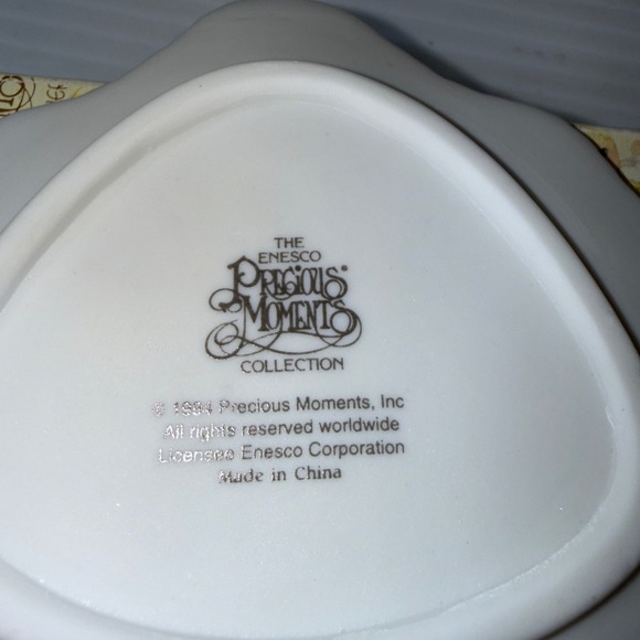 VTG Precious Moments Grandma With Flowers Mini Plate Easel 132233 Vintage 1994 - Picture 3 of 7